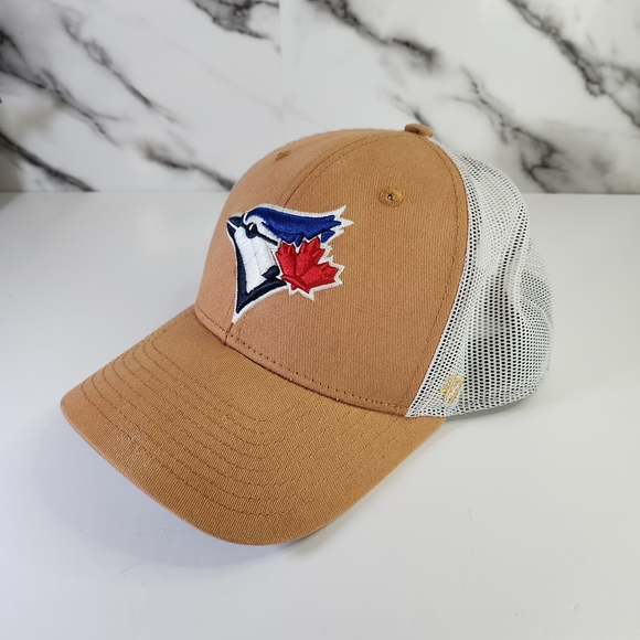 Toronto Blue Jays Trucker Hat, Brown And White Cap. Adjutable - Picture 4 of 8